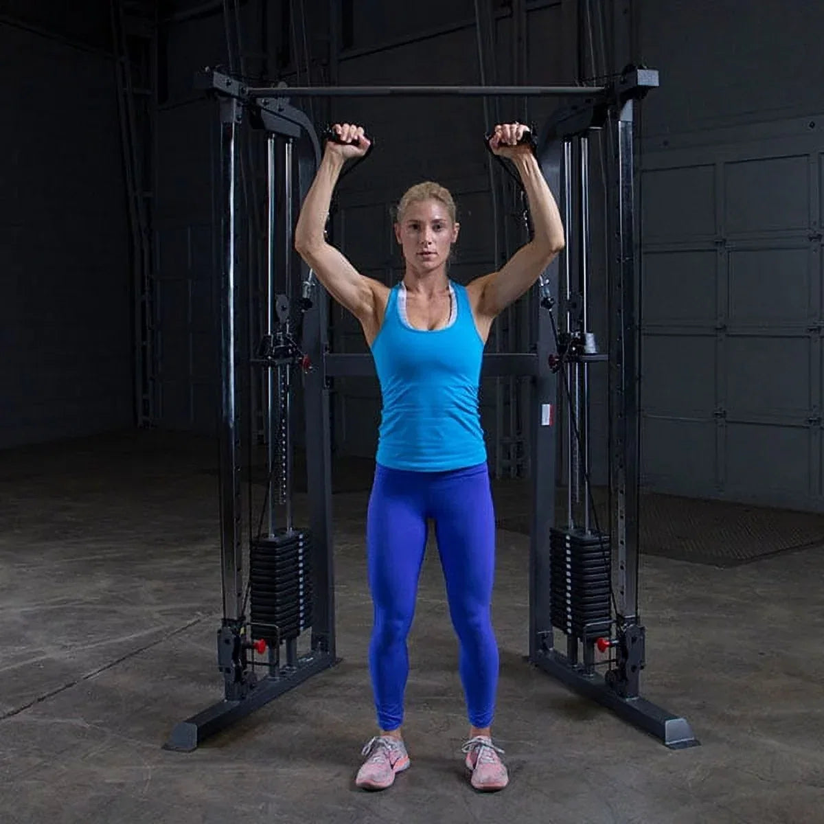 Body-Solid Powerline Functional Trainer Cable Machine, Dual 210 Lb. Weight Stacks - PFT100