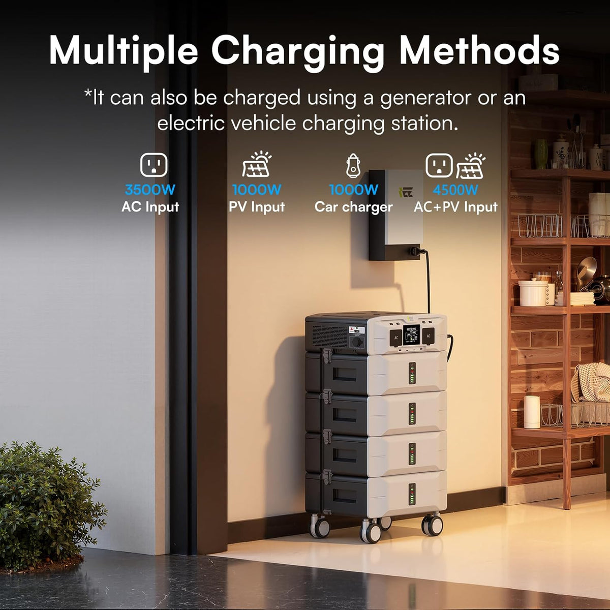 IEE Portable Power Station 5120Wh 120/240V 5000W LFP Battery - SP5000