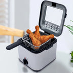 1000W 2.5L Deep Fryer With Basket, View Window And Oil Dripping Hook