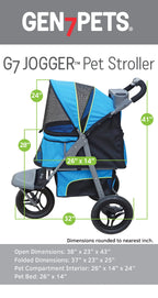 Gen7Pets Jogger Pet Stroller - Trailblazer Blue 38