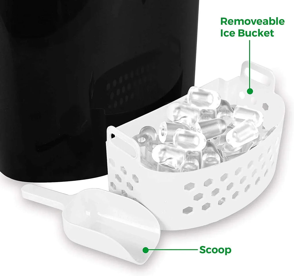 Caynel Portable Ice Maker, 26 lbs/24 Hrs, 2 Ice Sizes, 2-Liter/68 oz Water Reservoir