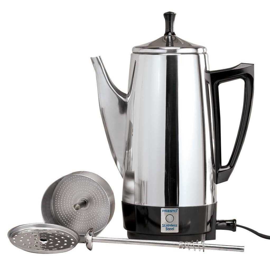 Presto Stainless Steel Percolator Coffee Maker, 6-Cup - 02822