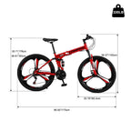 Zimtown Folding Mountain Bike, 26 inch Shimano 21 Speed MTB