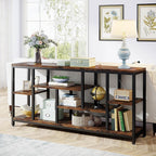 3-Tier Console Sofa Table With Storage, 70.9 Inch