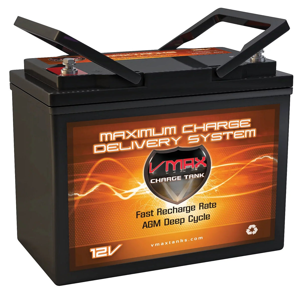 AGM Group 22 Deep Cycle Wheelchair Battery, 12V 60Ah, 2 Pack - VMAXMB96