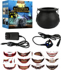 kcavykas Halloween LED Witch Jar Atomizer Lamp, Black, 13.34x4.33in - Decor