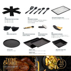 Thyme & Table 32-Piece Non-Stick Cookware & Bakeware Set, Black