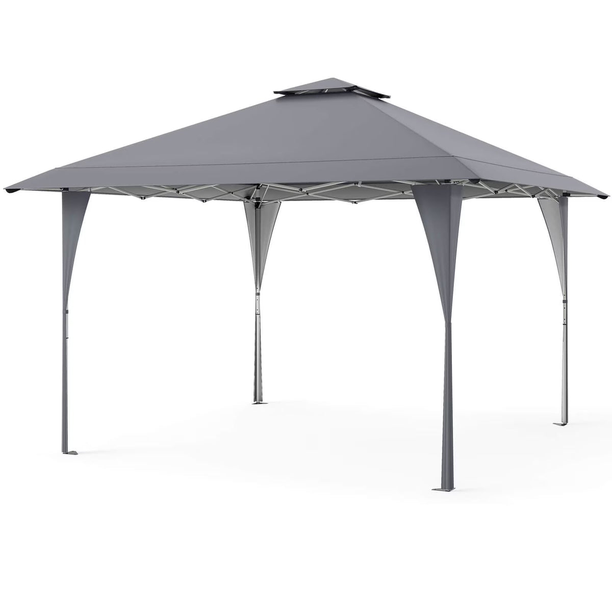 Costway Pop-Up Gazebo Outdoor Canopy Tent, 13 x 13 ft, Gray
