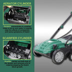 Seizeen 16-Inch Lawn Dethatcher And Scarifier - 15 Amp, 58 QT