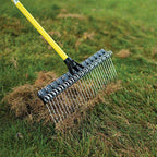 The Groundskeeper II Rake - 21-inch Head, 28 Steel Tines, 55-inch Fiberglass Handle