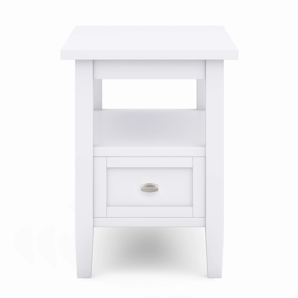 Solid Wood Narrow Side Table, 14 in Wide, 24 in D x 14 in W x 20 in H