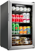 Ivation Freestanding Wine Cellar Mini Fridge, 101-Bottle, Stainless Steel