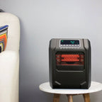 Lifesmart Infrared Quartz Space Heater, 4 Element 1500W, Black