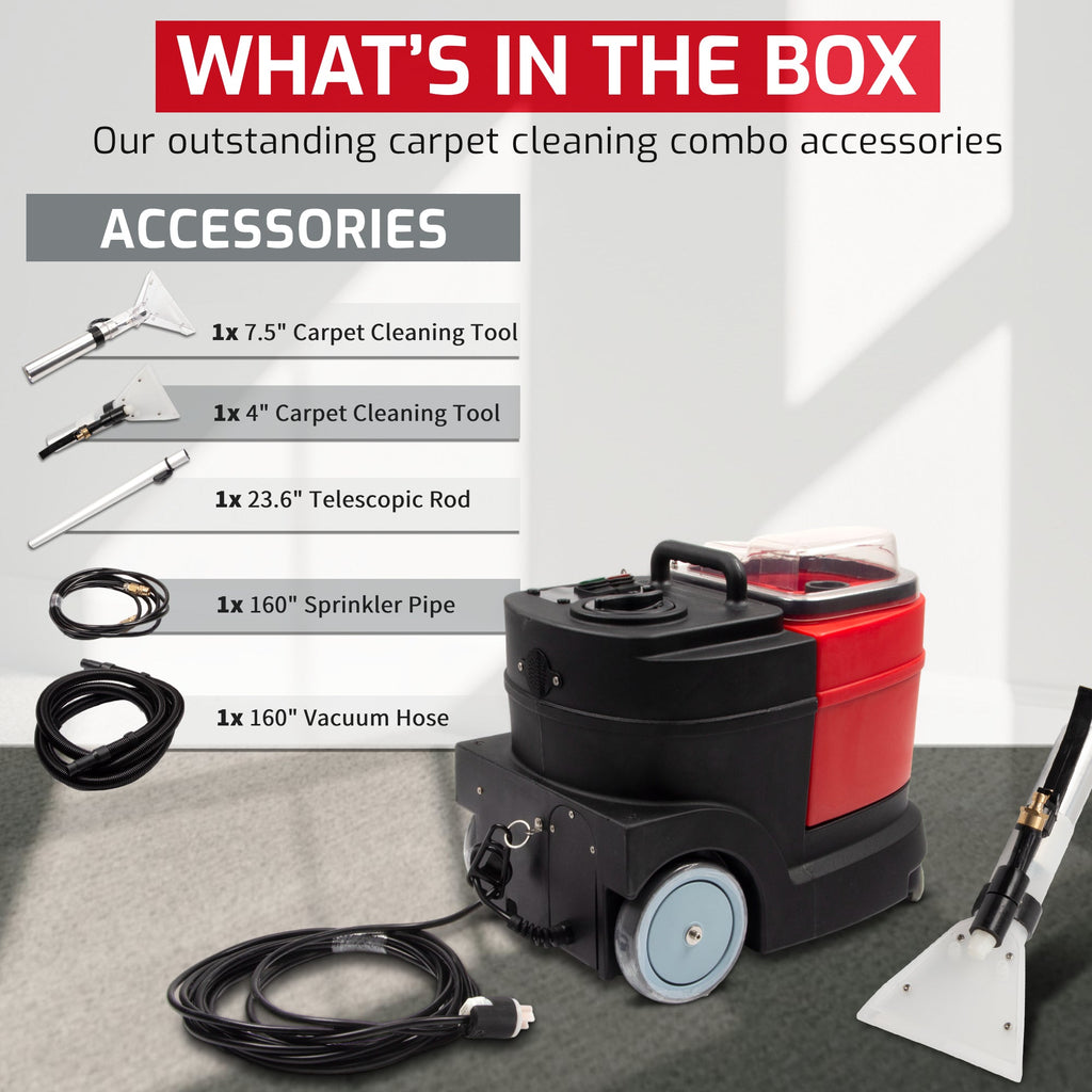 SunMax Carpet And Upholstery Extractor Cleaning Machine, 1.07 HP, 3.7-Gal Tank