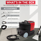 SunMax Carpet And Upholstery Extractor Cleaning Machine, 1.07 HP, 3.7-Gal Tank