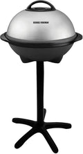 George Foreman Indoor/Outdoor Electric Patio Grill, 15-Serving, 1500 Watts, Removable Stand