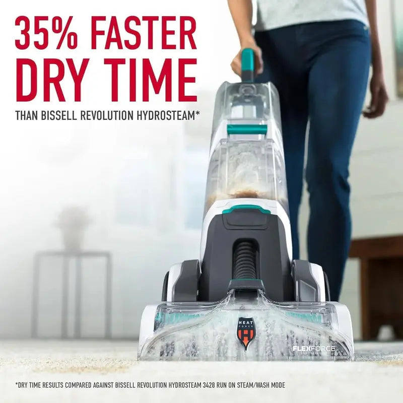 Hoover SmartWash+ Automatic Carpet Cleaner, Turquoise, 18.9 in D x 13 in W x 43.5 in H - FH52000