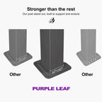 PURPLE LEAF Outdoor Hardtop Gazebo, 8' X 8', Galvanized Steel Double Roof, Aluminum Frame, Grey