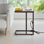 C-Shaped Sofa Side Tables, Set of 2, 11" D x 19" W x 24" H