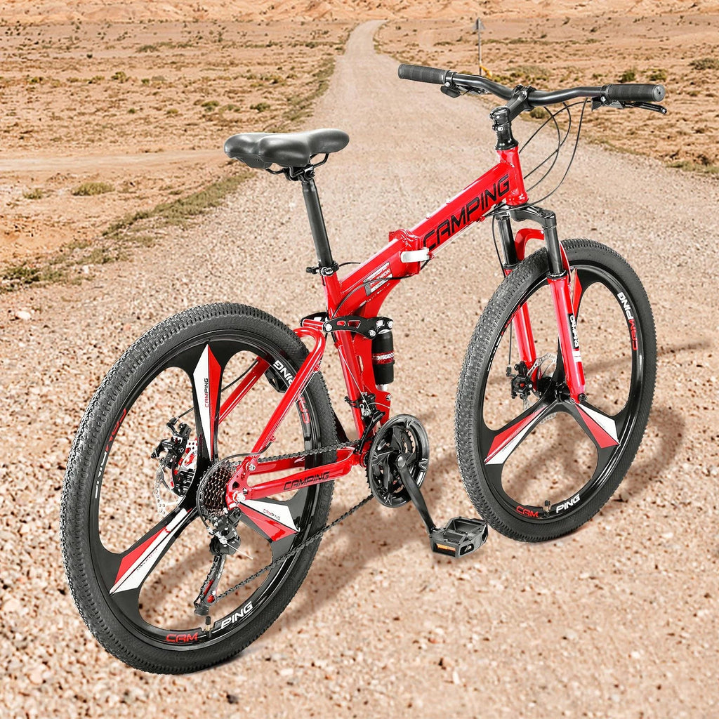 Zimtown Folding Mountain Bike, 26 inch Shimano 21 Speed MTB
