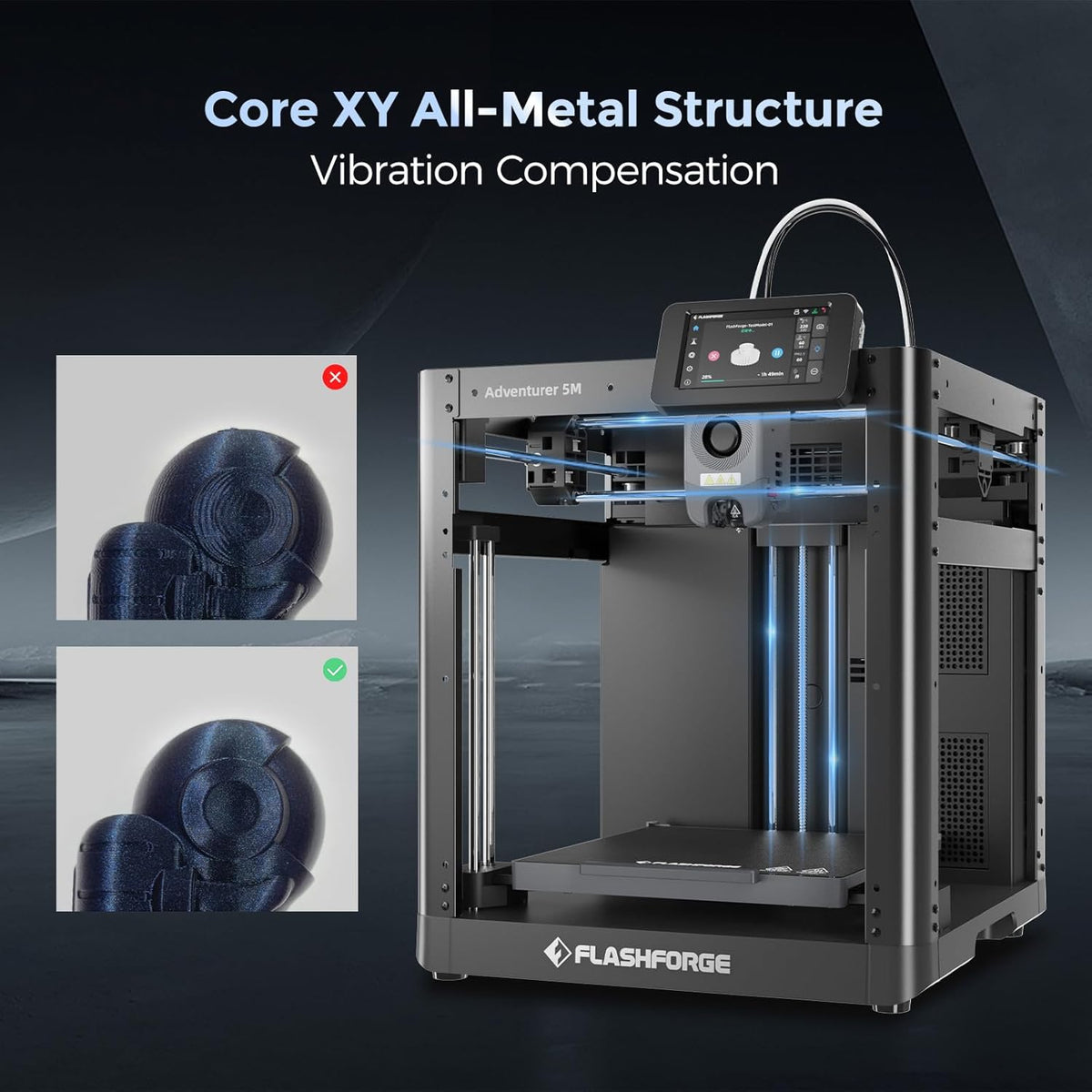 Flashforge High-Speed CoreXY 3D Printer, 220 x 220 x 220 mm - Adventurer-5M / Adventurer-5M Pro