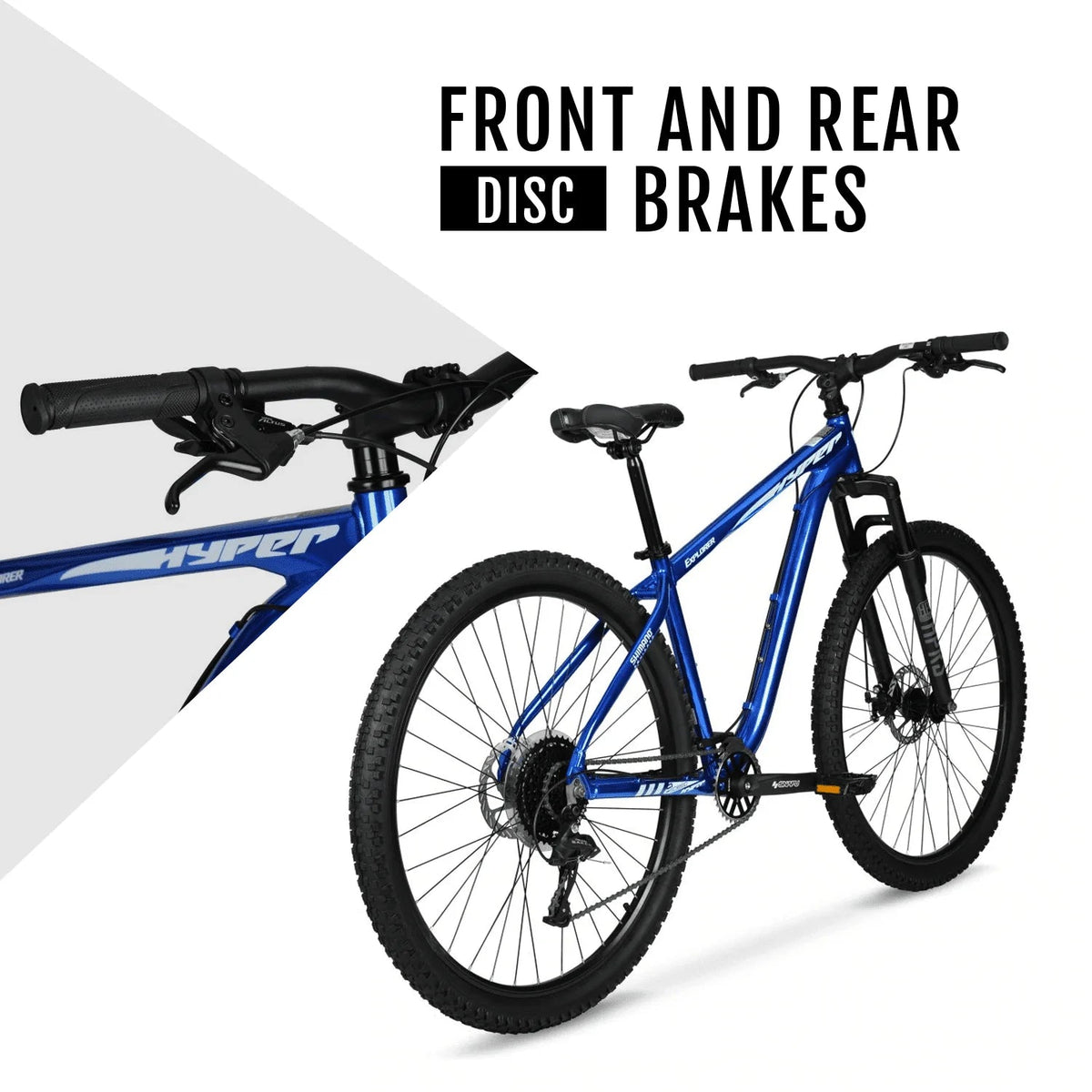 Hyper Bicycles Men's Mountain Bike, 29 inch, Hard Tail, Blue - Explorer