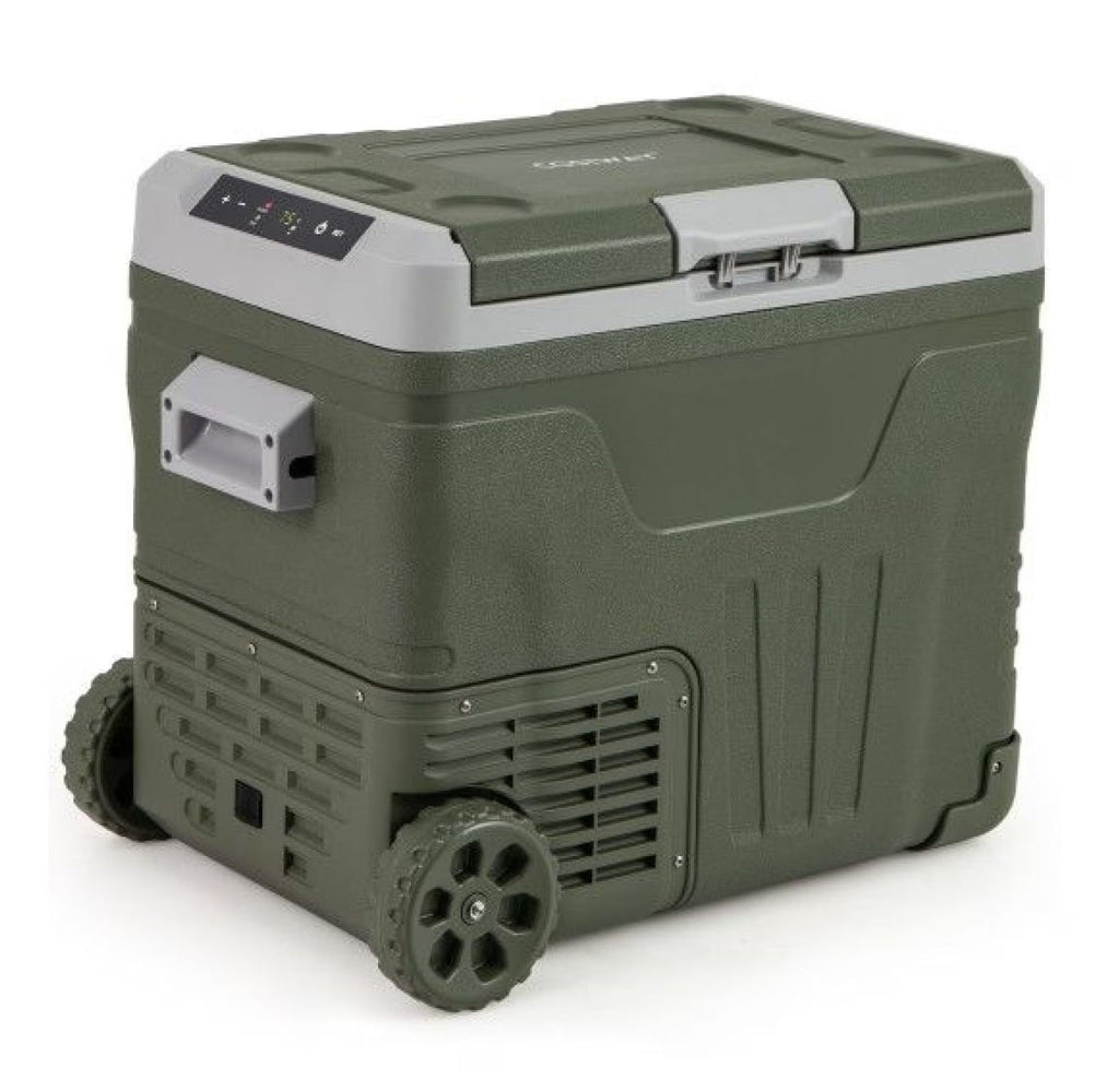 Portable 12V Car Refrigerator Electric Cooler, 35L/50L, Green