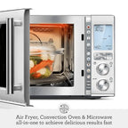 Breville Combi Wave 3 in 1 Microwave, 1.1 Cubic Feet, Black Stainless Steel - BMO870BST1BUS1