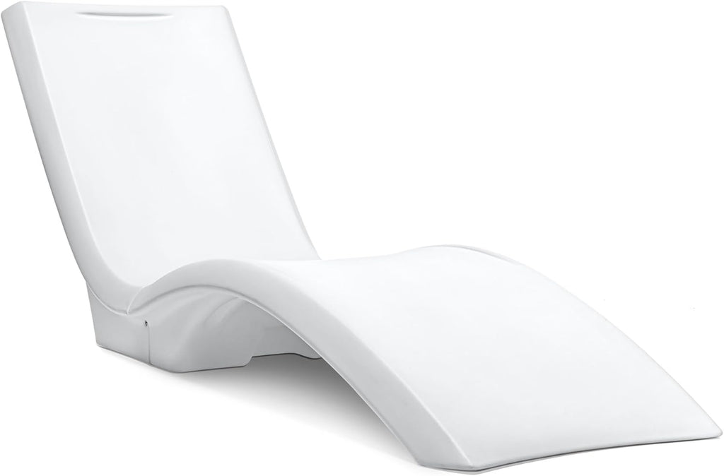 Step2 Vero Pool Lounger for Up to 12-Inch-Deep Sun Shelves, White, 29.25 x 23.5 x 68.25 in