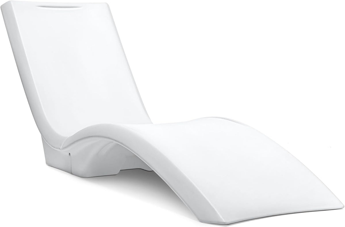 Step2 Vero Pool Lounger for Up to 12-Inch-Deep Sun Shelves, White, 29.25 x 23.5 x 68.25 in