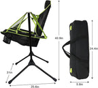 VEANERWOOD Folding Rocking Camping Chair With Pocket, Steel, 330lbs Capacity