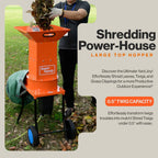 SuperHandy Electric Leaf Mulcher Shredder, 15-AMP 1800 Watt 120VAC - GUO056