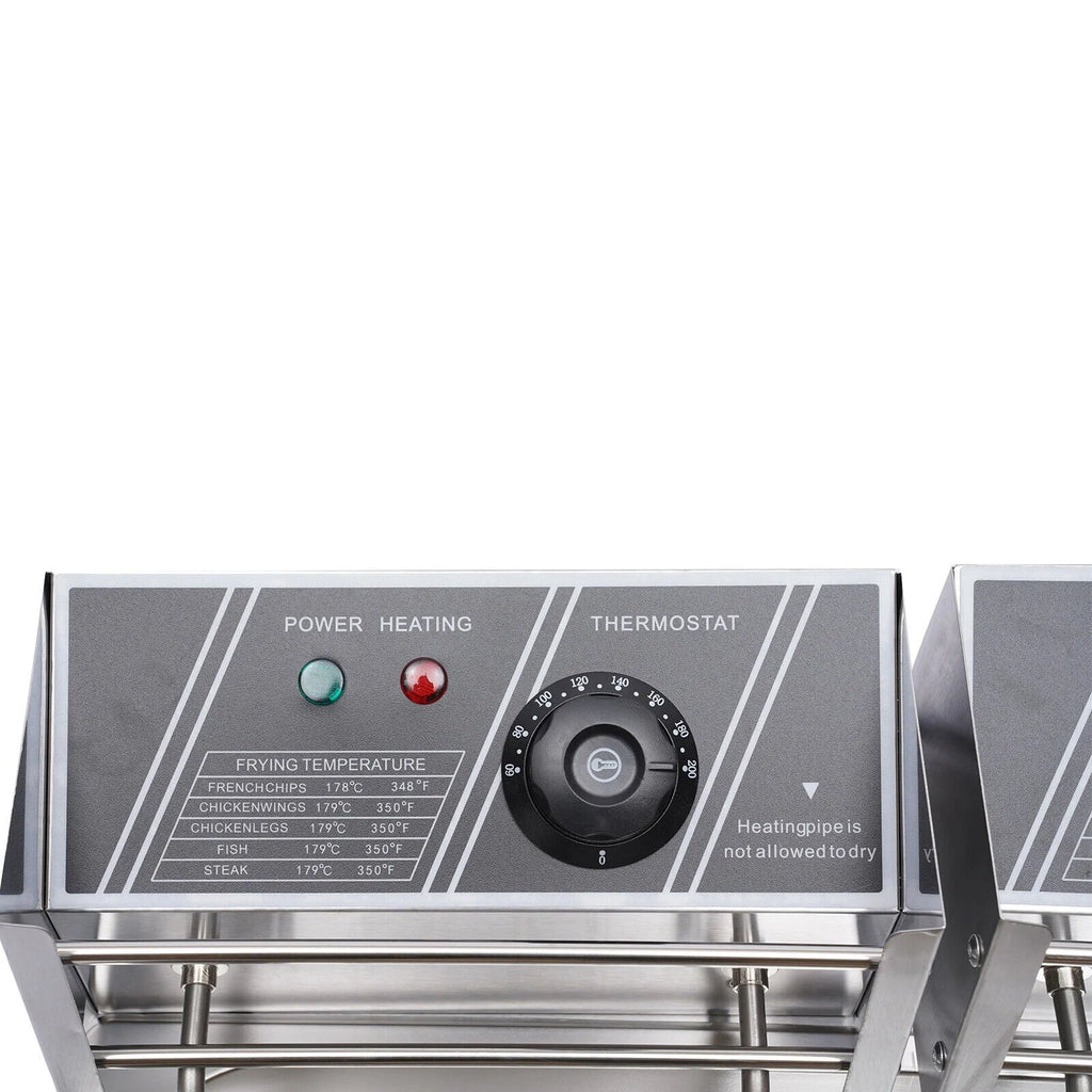 Commercial Electric Deep Fryer, 5000W, 12L Single Tank, Stainless Steel Fry Basket