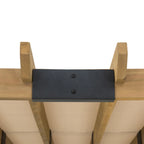 Sunjoy Cedar Wood Hot Tub Pergola 10 x 11 ft With Adjustable Canopy And Privacy Screen