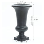 Handmade Fiber Stone Urn Planter Pot, 22.75 in Tall x 13.13 in Diameter