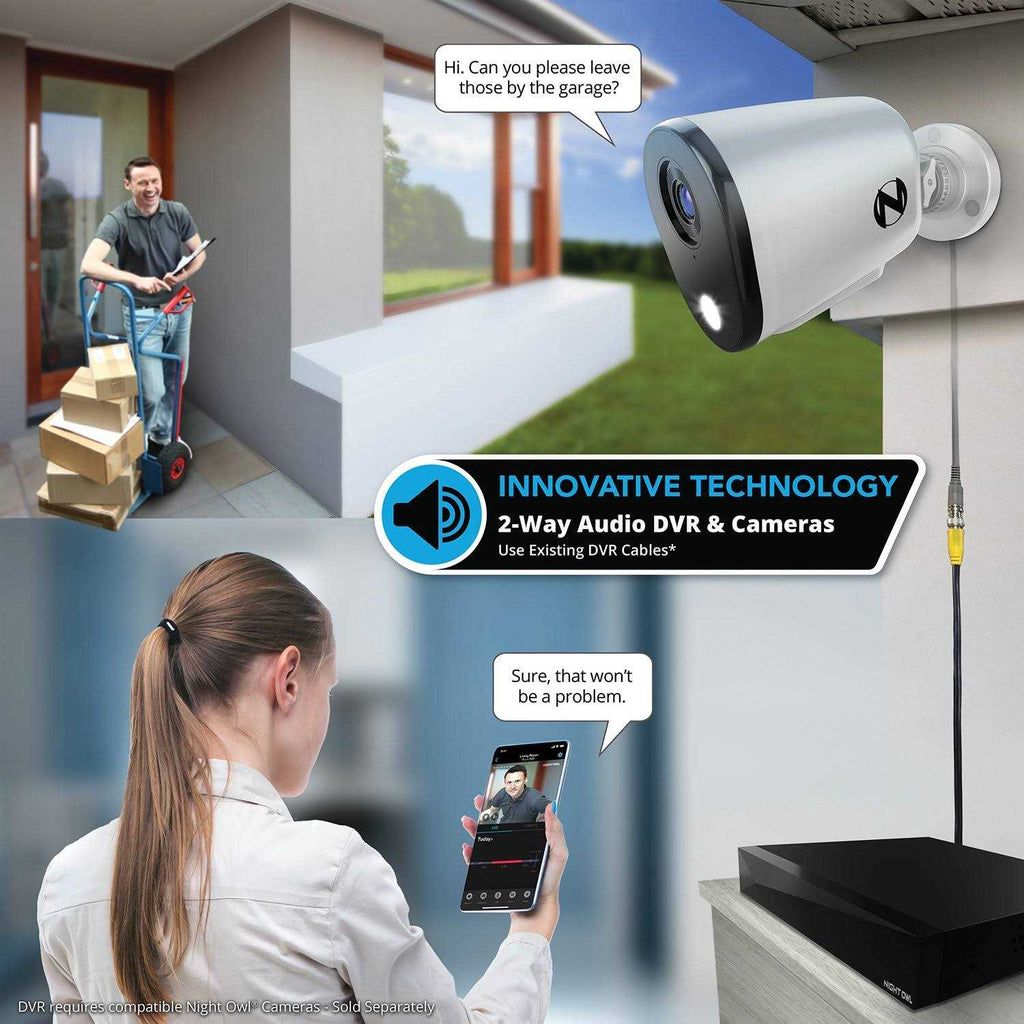 Night Owl 12 Channel 2K 2-Way Audio DVR With 1TB Hard Drive
