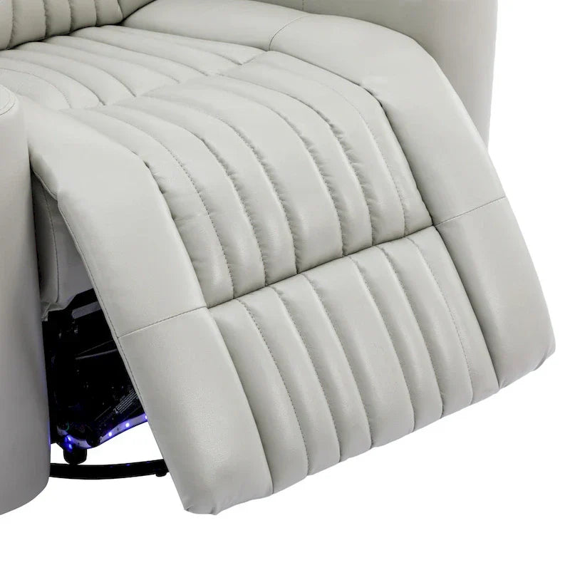 Power Home Theater Recliner Chair, 34.6 D x 38.2 W x 41.4 H, 110-160 Recline, 270 Swivel
