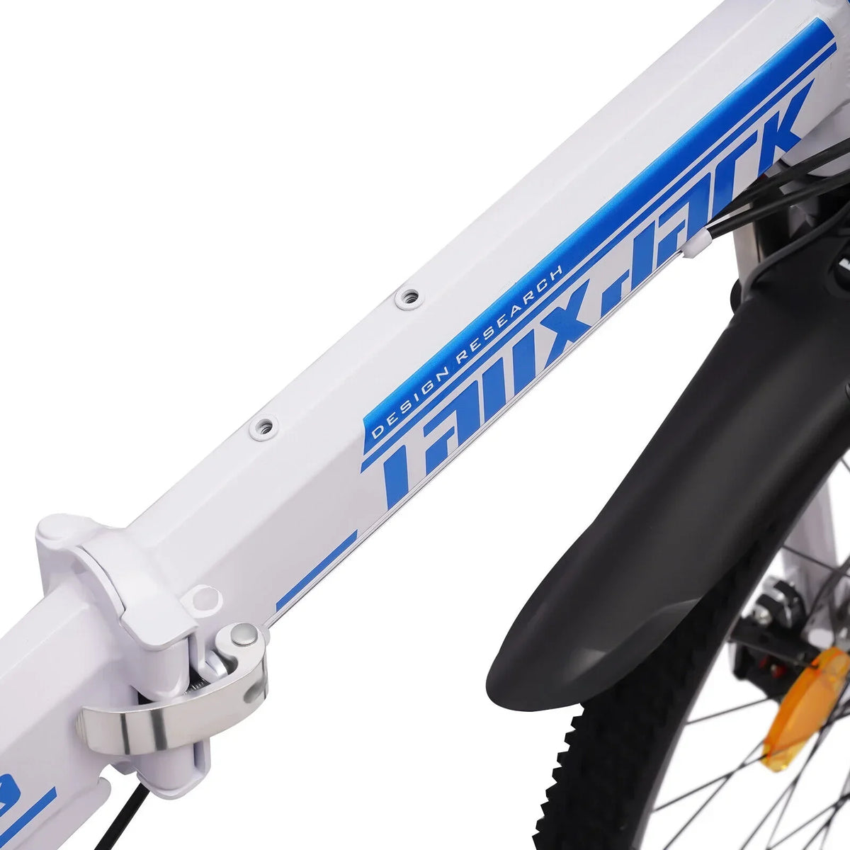 Outroad 26 inch 21 Speed Full Suspension Folding Mountain Bike, High-Carbon Steel, Double Disc Brakes - 120kg Capacity