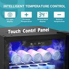 EUHOMY Beverage Refrigerator, 126 Can, 3.2 Cu.Ft, Glass Door - BR-110