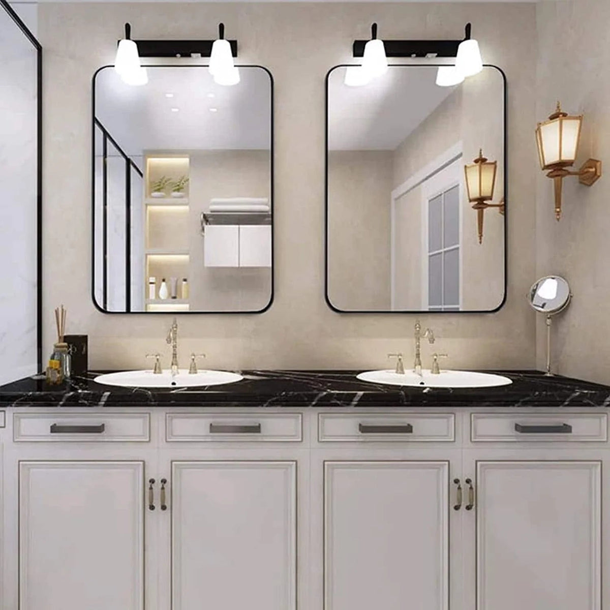 Aluminum Alloy Rounded Corner Wall Vanity Mirror