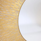 3-Piece Gold Metal Round Wall Mirror Set - 22.25" x 2.36", 19.7" x 2.25", 15.4" x 2.25"