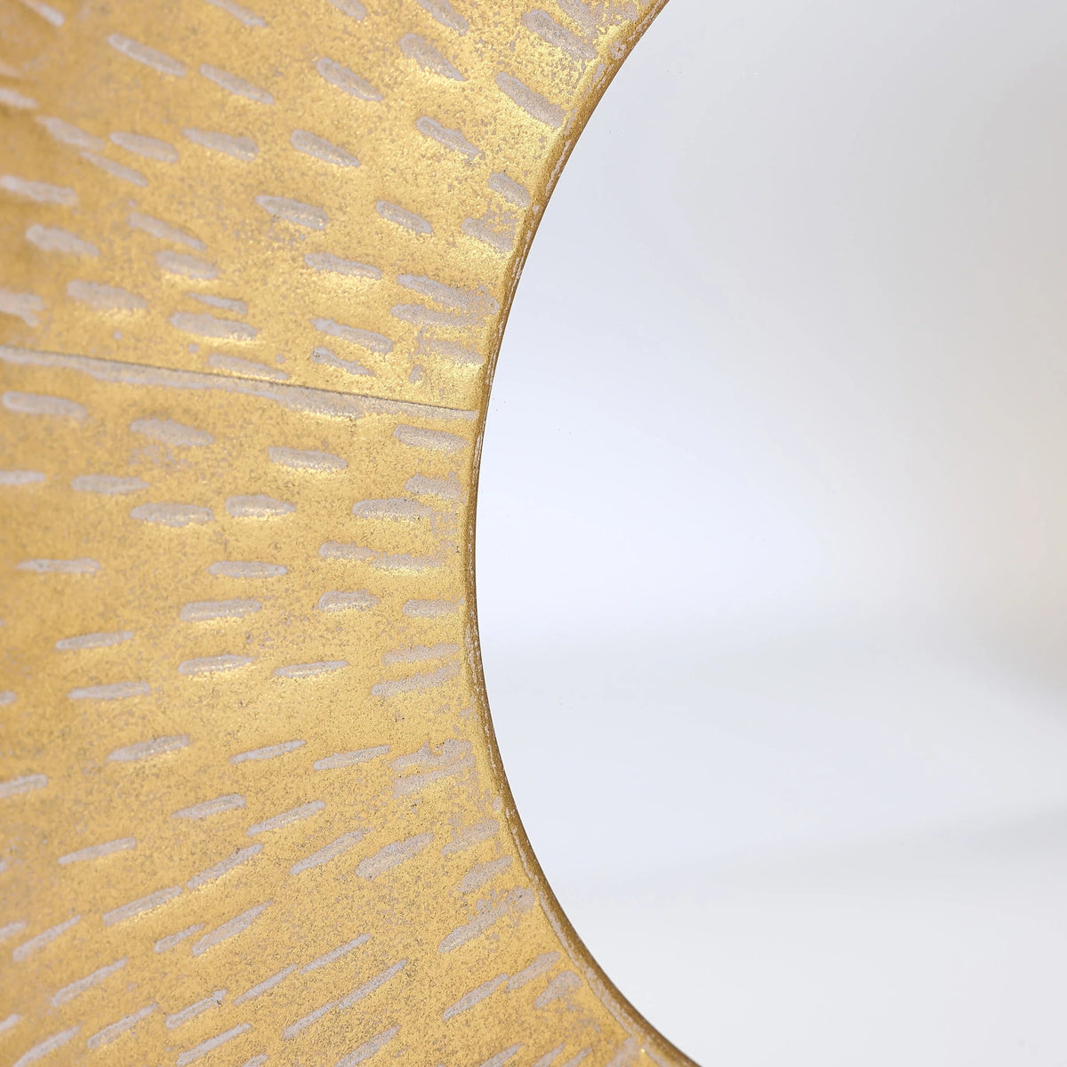 3-Piece Gold Metal Round Wall Mirror Set - 22.25" x 2.36", 19.7" x 2.25", 15.4" x 2.25"
