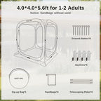 EAST OAK Pop-Up Screen House Tent 10 x 10 FT With Carry Bag