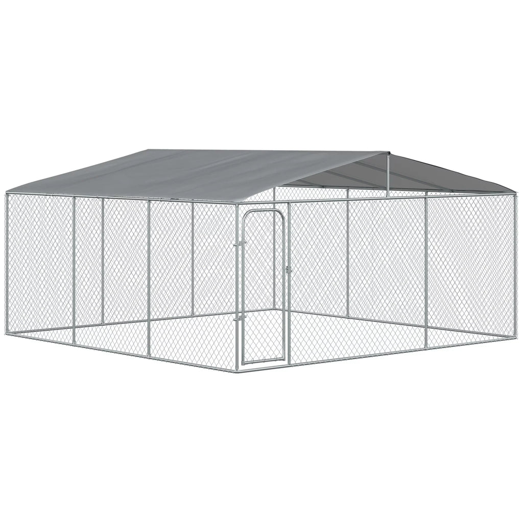 PawHut Dog Kennel Playpen With Waterproof Cover, 15' x 15' x 7.5' - D02-049V02