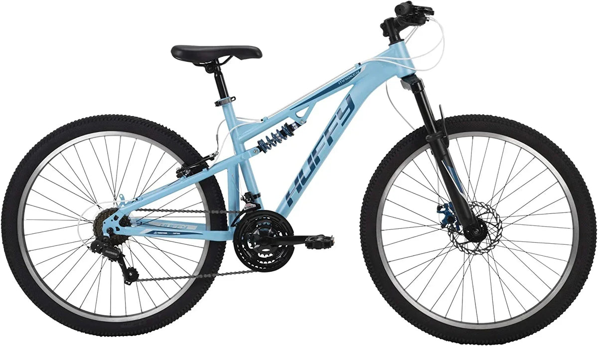 Huffy Women's Full Suspension Mountain Bike, Blue, 26 in - Marker