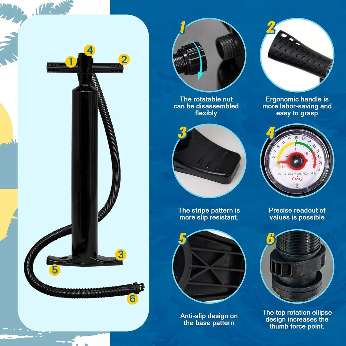 FunWater Inflatable Stand Up Paddle Board, 11 ft x 32 in x 6 in - SUP Paddle Accessories
