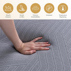 EGOHOME Queen Copper Gel Cooling Memory Foam Mattress, 60x80x12, Black