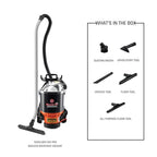 Commercial Shoulder Vac Pro Backpack Bagged Vacuum Cleaner With HEPA Media Filter, Black - C2401