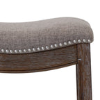Ridge Home Goods 26 Inch Saddle Wood Counter Height Stool - Weathered Natural