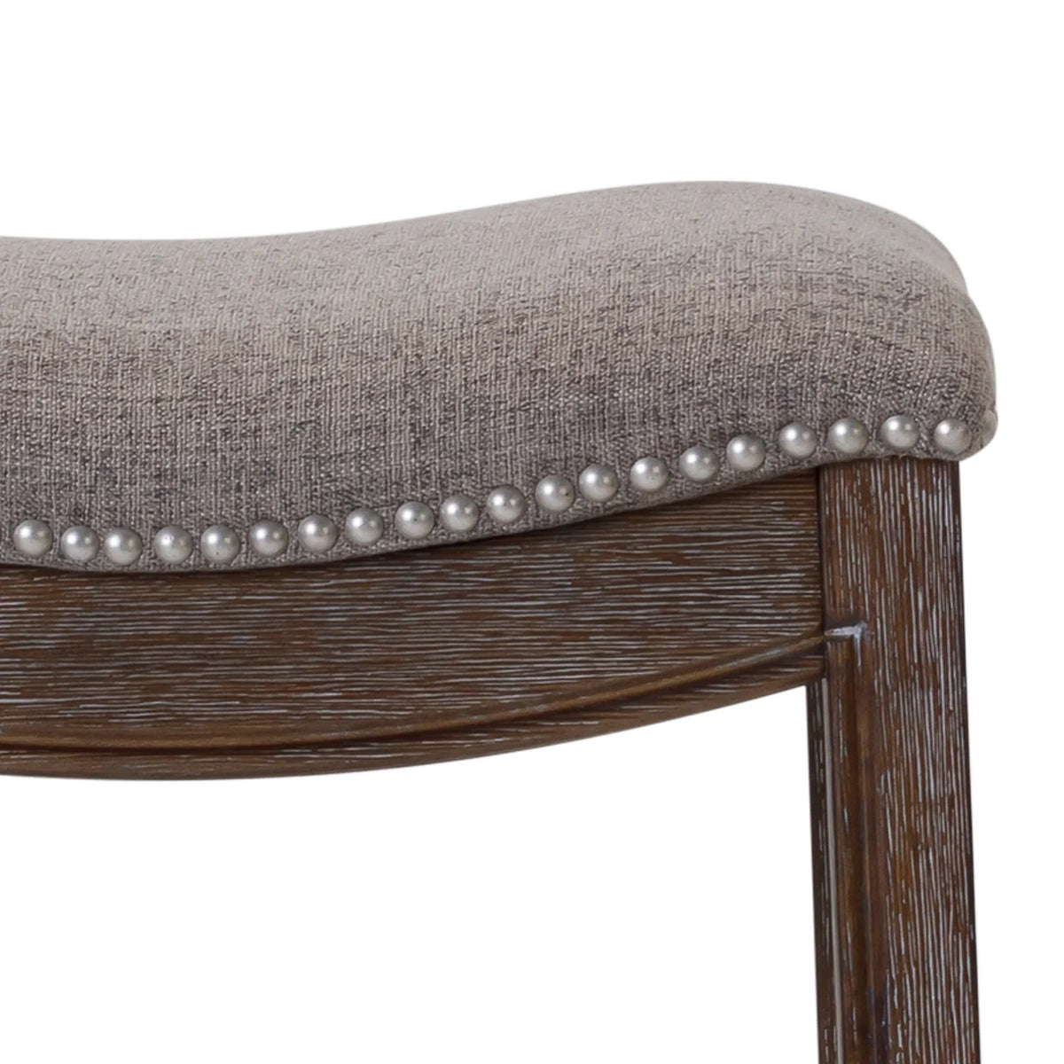 Ridge Home Goods 26 Inch Saddle Wood Counter Height Stool - Weathered Natural